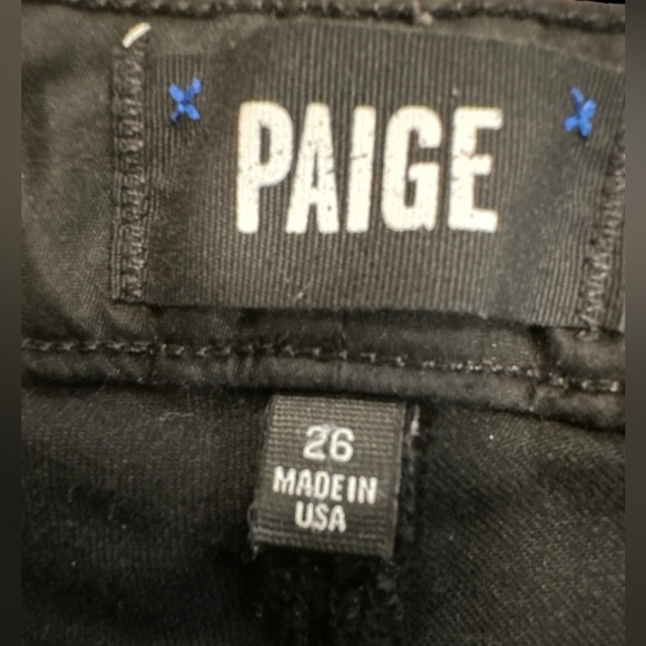PAIGE Hoxton Ultra Skinny Black Jeans Sz 26 Excellent - Picture 3 of 5